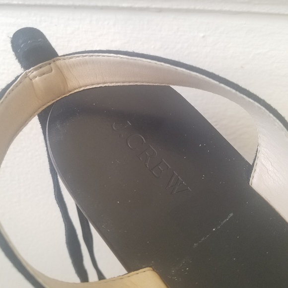 J. Crew Suede Ankle Wrap Sandals (9) - Picture 3 of 7